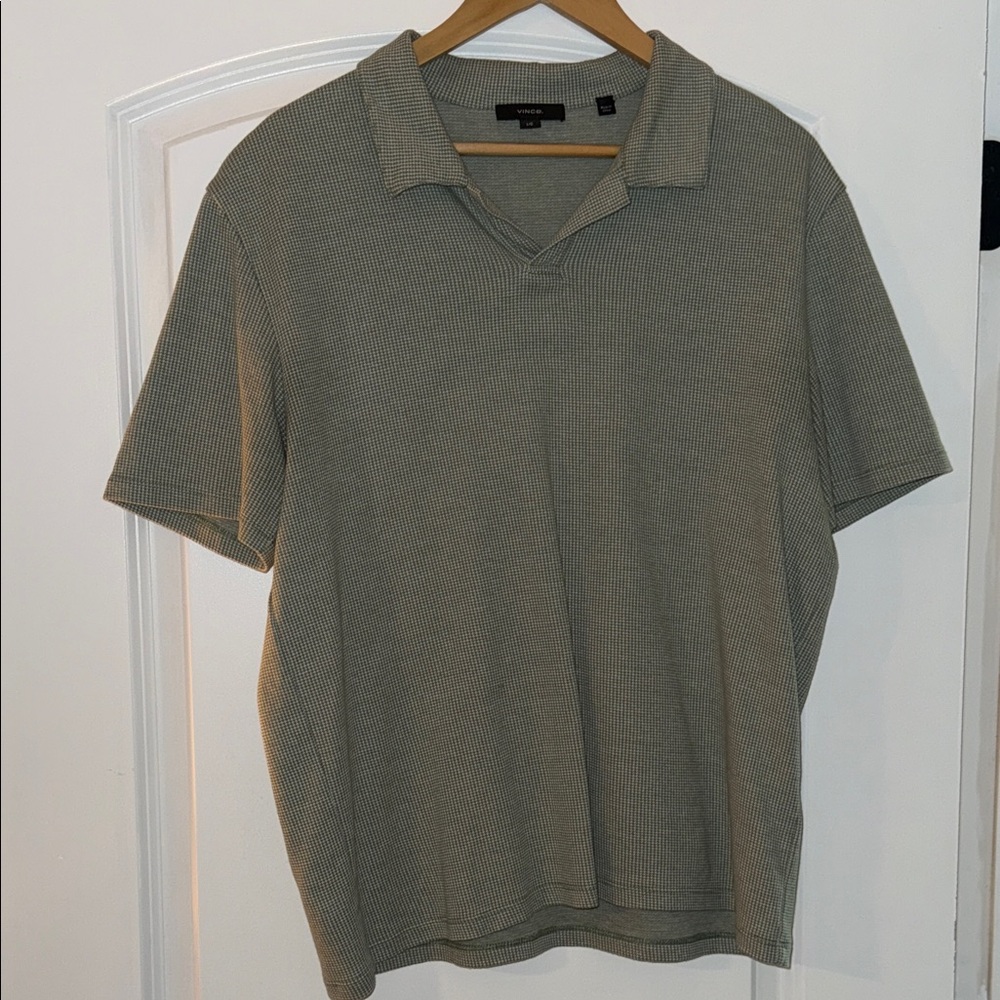 Vince Classic Green Polo Shirt
